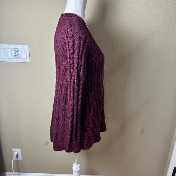 FREE PEOPLE Cable Knit Oversized Cardigan Sweater Size XS - Image 8