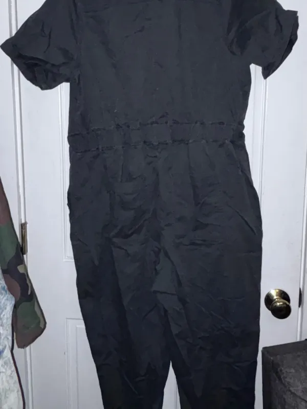 Ava & Viv Grey Short-Sleeve Utility Jumpsuit - Image 2
