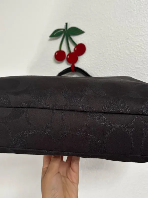 Vtg Y2K Coach Campbell Signature Izzy Fashion Large Black Satchel Purse 26241 - Image 6