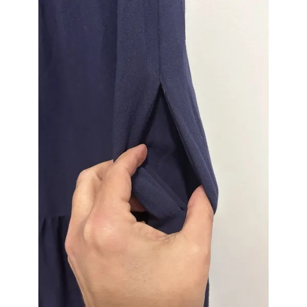 Entro Women’s Size Large Navy Blue Lagenlook Tiered Modest Tent Cottagecore Farm - Image 4