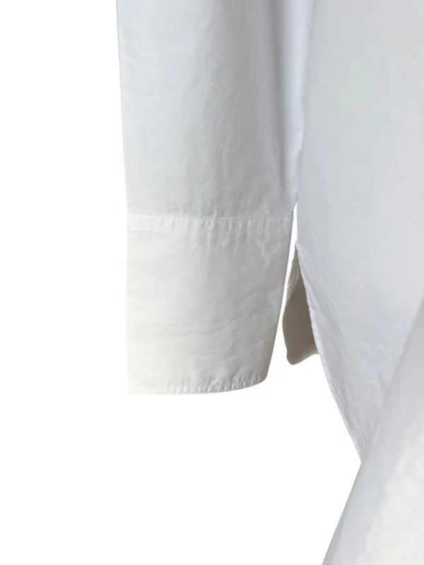 Banana Republic women's white long sleeve button down collared shirt size small - Image 7