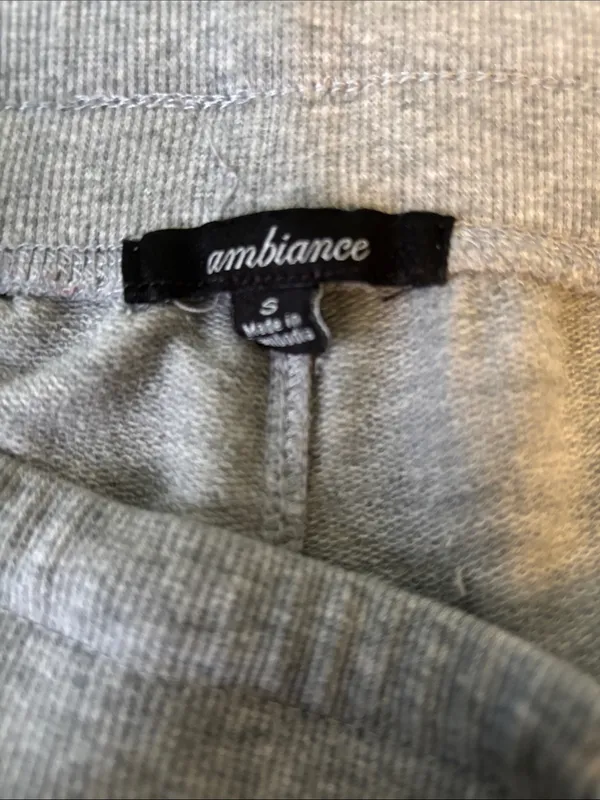 Ambiance Heather Gray Medium Women's Jogger Track Pants - Image 3