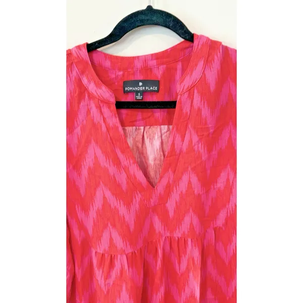 Tuckerneck Pomander Place Hot Pink Ikat Kenzo Dress Size Small - Image 4
