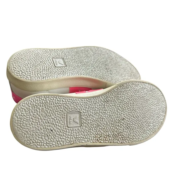 Veja Esplar Sneakers Size 6 EU 37 White Leather With Bright Pink V Logo - Image 5