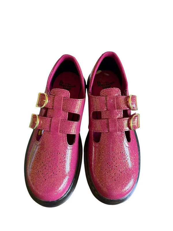 Dr. Martens NEW Women's Youth Mary Jane Glitter Patent Leather Shoe Size 4 or 5 - Image 2