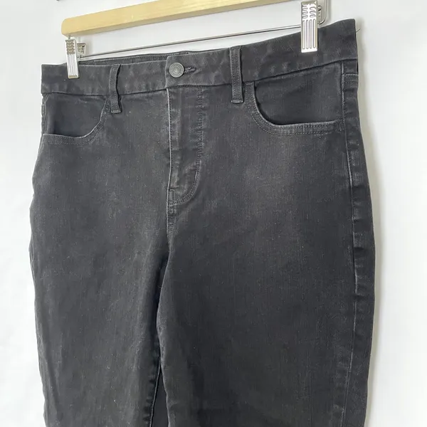 American Eagle dream stretch black jeans women's size 12‎ long cotton blend - Image 2