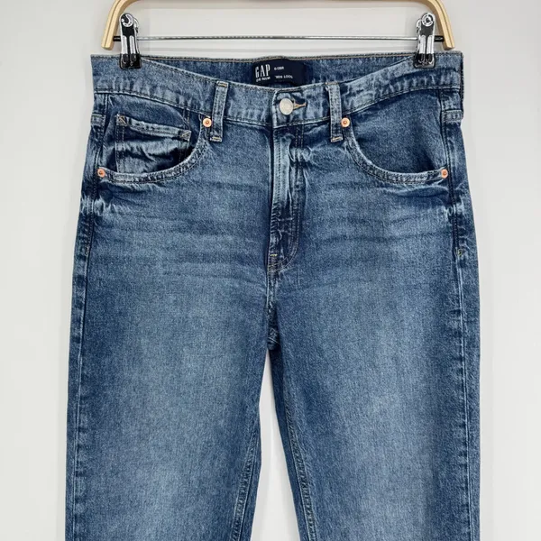 Gap 90s Loose Jeans Size 6/28R Blue Denim Mid Rise Straight Leg Casual Retro - Image 3