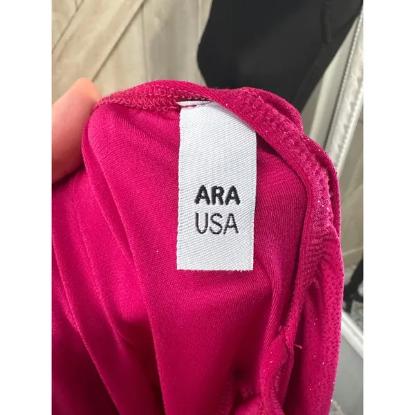 Fuschia Pink Asymmetrical Bodycon dress - Large - Image 8