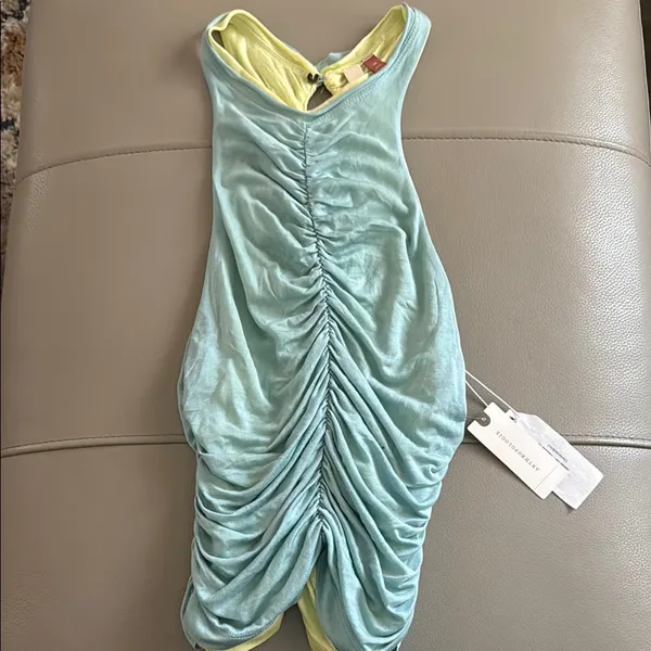 Anthropologie Pilcro‎ NWT Ruched Reversible Tank Top Light Sky Blue XS - Image 2