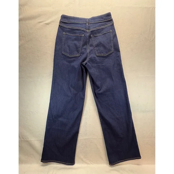 Old Navy Wow Wide Leg Jeans Womens 6 High Rise Dark Wash Denim Blue - Image 8