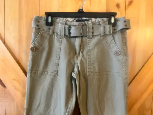 Sanctuary Clothing Los Angeles khaki Pants Size 27 With Belt 28x30 Mid Rise - Image 2