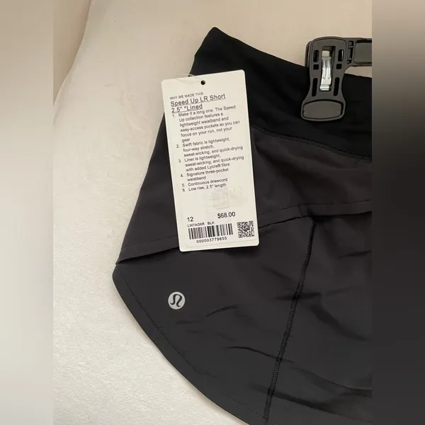 NWT Lululemon Speed Up LR Shorts 2.5” Lined Size 12 in Black - Image 10