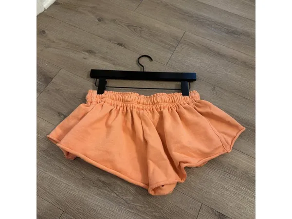 FREE PEOPLE Movement High Press High Rise Cotton Shorts in Peach X-Small NWT - Image 5