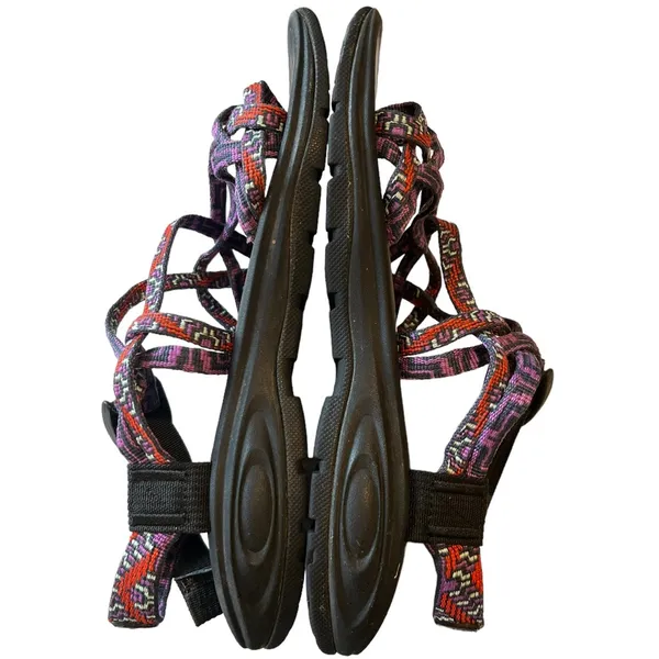 Chacos Z/2 1215 EcoTread Strappy Outdoors Sporty Purple Black Orange Sandals Sz 7 - Image 5