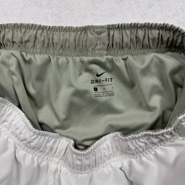 Nike Tempo Dri-FIT Running Shorts Women’s Large White Gray Lined Athletic - Image 3