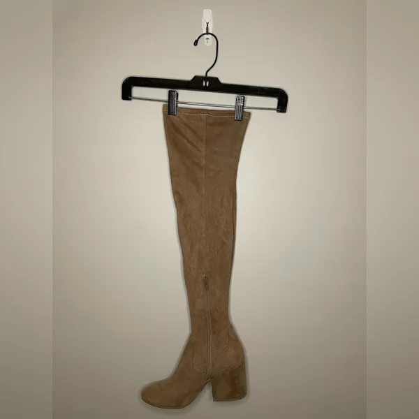 DV by Dolce Vita Cayla Suede Over-the-Knee Boots, Light Taupe, Size 7, EUC - Image 7