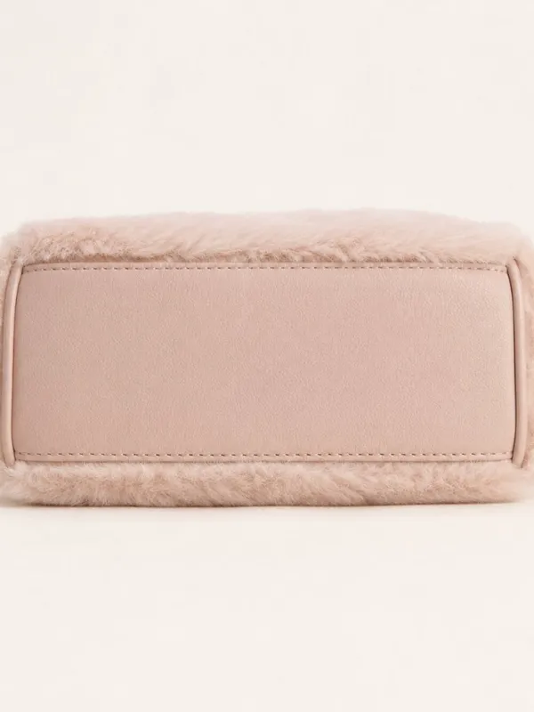Juicy Couture Semi Charmed Faux Fur Mini Satchel Crossbody Blush NWT - Image 5