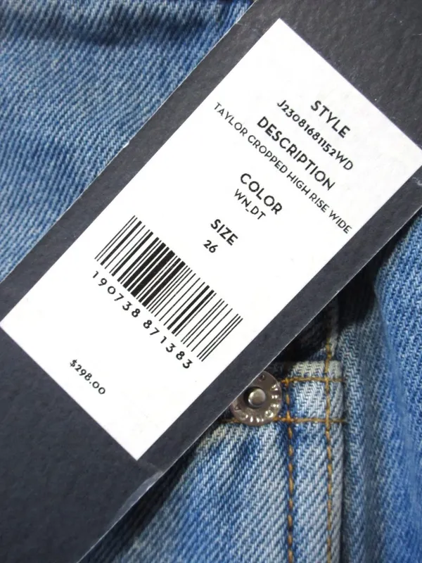 NWT Veronica Beard Taylor in Wanderer Dust High Rise Wide-Leg Cropped Jeans 26 - Image 8