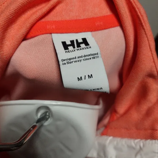 Helly Hansen Bright Bloom Coral and White Zip-Up Vali Jacket - Image 7