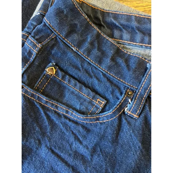 Kate Spade New‎ York Target 4 Dark Wash Wide Leg Cuffed Jeans 100% - Image 6