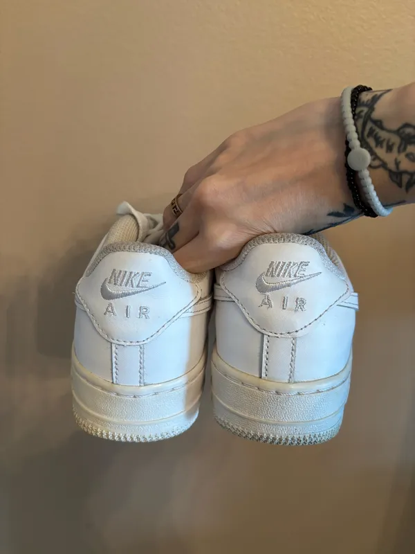 Nike Air Force 1 LE GS 'Triple White' - Image 4