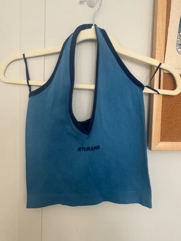 Iets Frans Urban Outfitters blue halter top - Image 4
