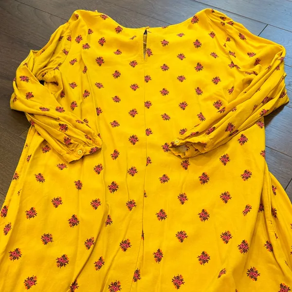 Women’s Old Navy Yellow Patterned Long Sleeve Shift Dress - Size XL C15-006 - Image 11