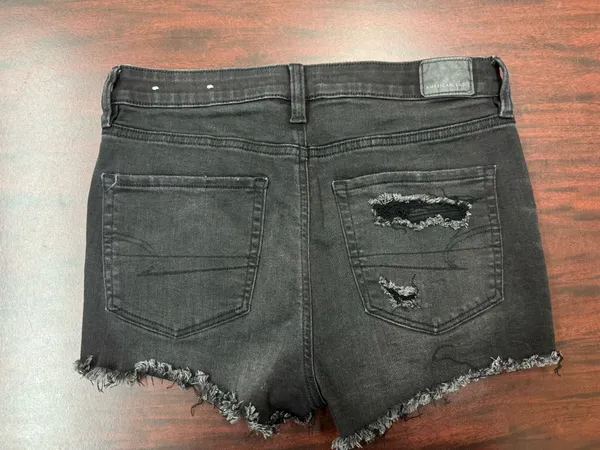 American Eagle Next Level Stretch High-Rise Shortie Black Shorts Size 8 - Image 2