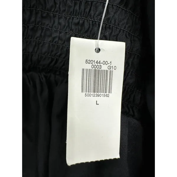 Old Navy Womens Black Smocked Square Neck Cotton Balloon Sleeve Midi Dress L - Image 7