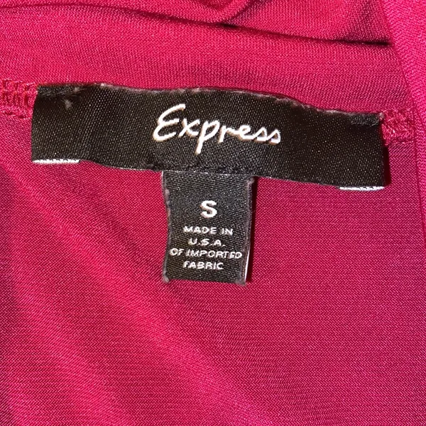 Express Magenta Side Front Tie Sleeveless Banded Waist Blouse - Image 6