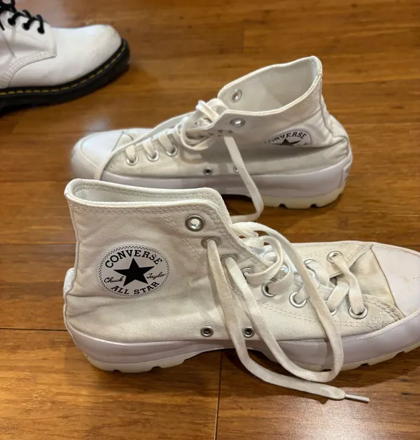White High-Top Converse - Image 2