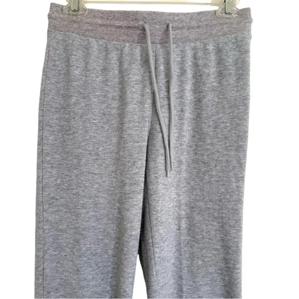 Aritzia Sunday Best Waffle Flare Sweat Lounge Pants Tie String Gray Small S - Image 2