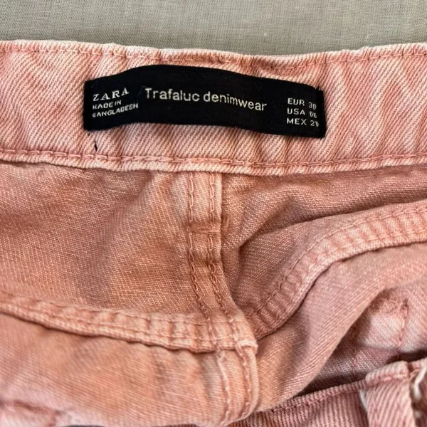 🔥🔥 5/$25 sale 🔥🔥 Zara pink mauve tapered leg denim Jeans Size 6 - Image 7