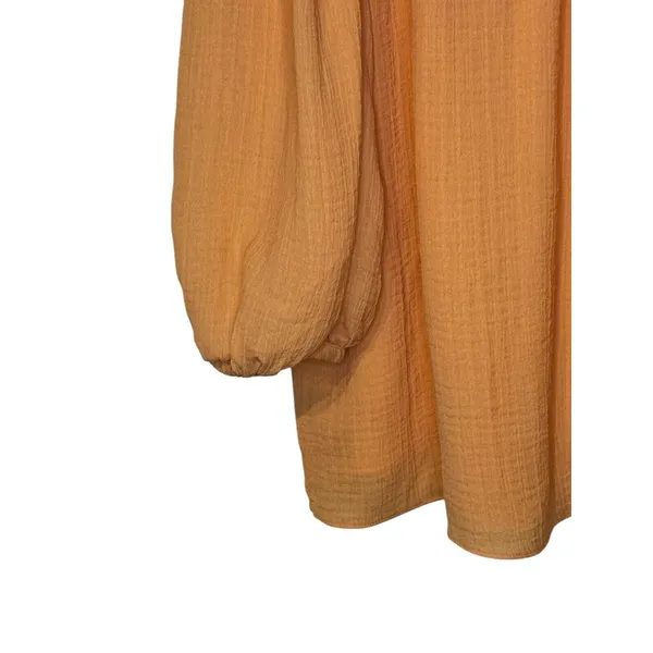 Current Air Women's Top‎ Wide Neck Chest Smocked Boxy Fit Cantaloupe Medium NWT - Image 10