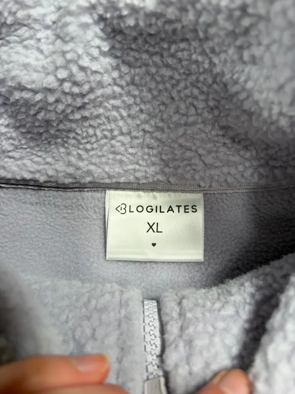 Blogilates Cozy Lavender purple Sherpa fleece Zip-Up Jacket XL - Image 4