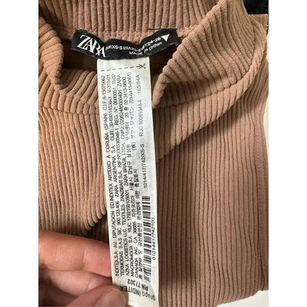 Zara Brown tank top blouse size XSmall - Image 7