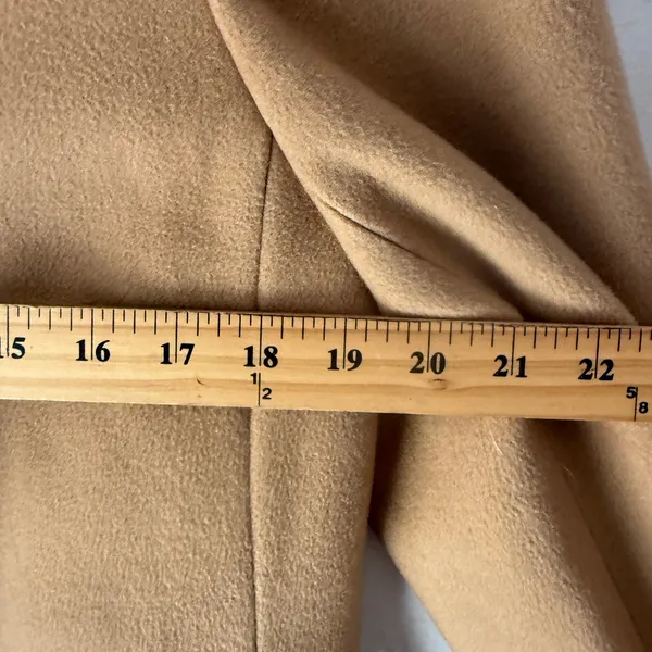 J Crew Double Breasted Wool Blend Coat Camel Size 14‎ Preppy Academia Old Money - Image 8