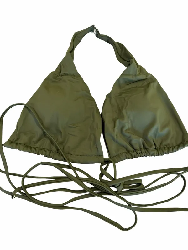 Women's Olive Green Two Piece Tiny Bikini Size Small #260250 - Image 2