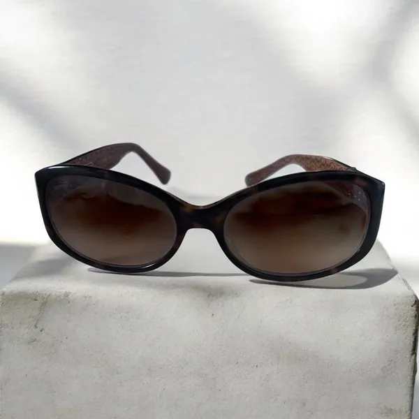 COACH ANNA (S439) Tortoise Butterfly Wrap Sunglasses Frames Brown Gradient-READ - Image 2