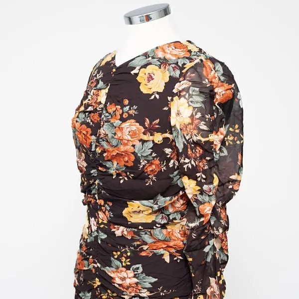 Veronica Beard. Hedera Silk Floral‎ Mini Dress. - Image 9