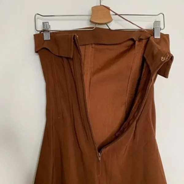 With Jean Chloe Chocolate Brown Corset Mini Dress Womens Size XS - Image 11