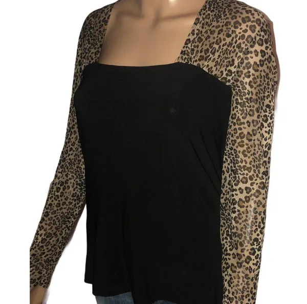Dressbarn Leopard Print Top - Image 3