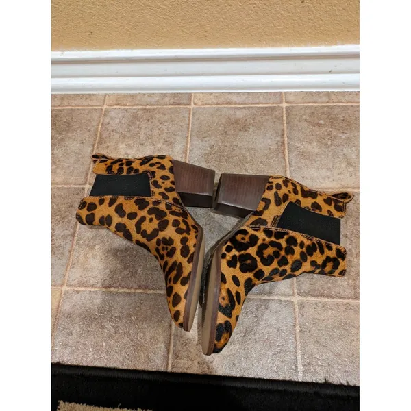 Madewell The Regan Boot in Leopard Calf Hair Booties Shoes Women’s Size 5 - Image 8