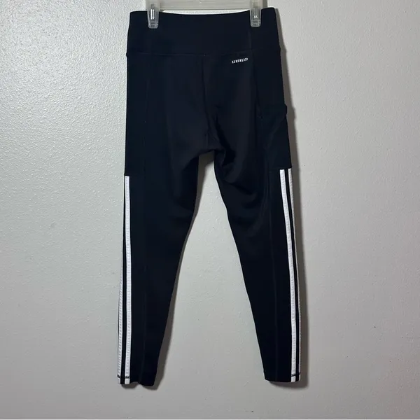 Adidas‎ Women Black Aeroready Athletic Leggings Pants size S - Image 4