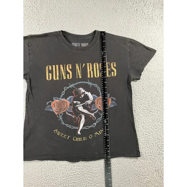 Guns N' Roses Graphic T-Shirt Women‎ M Sweet Child O' Mine Rock Band Thrashed - Image 9