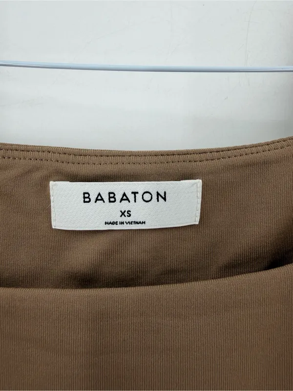 Aritzia BABATON Square contour sleeveless thong tank top mocha brown bodysuit - Image 5