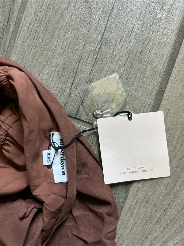 superdown Brown Halter Romper - Image 3