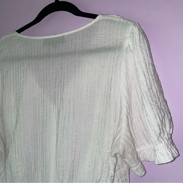 Alice Blue Size XL White Ruffle Blouse Top Coquette Cottagecore Soft Girl - Image 7