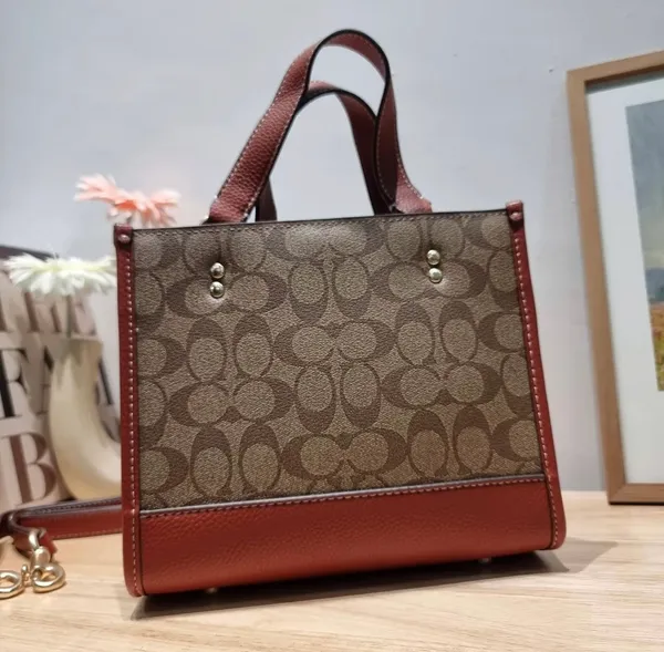 Coach X Peanuts Dempsey Tote 22 In Signature Canvas With Patches CE851 - Image 6