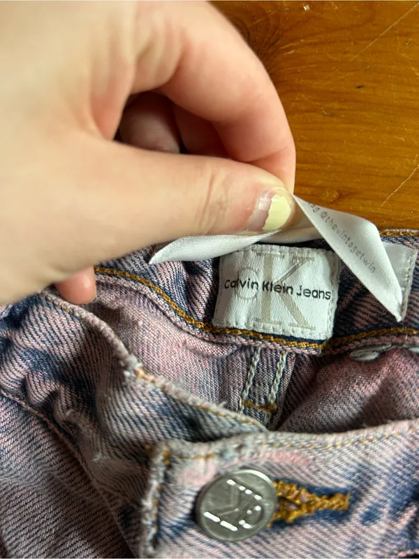 Calvin Klein vintage purple wash distressed shorts 28 - Image 5